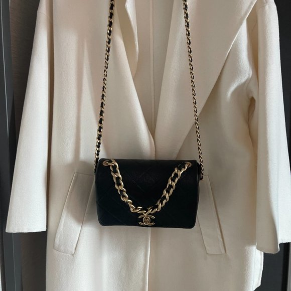 CHANEL SMALL FASHION THERAPY FLAP BAG IN BLACK CAVIAR WITH GHW - Picture 16 of 16